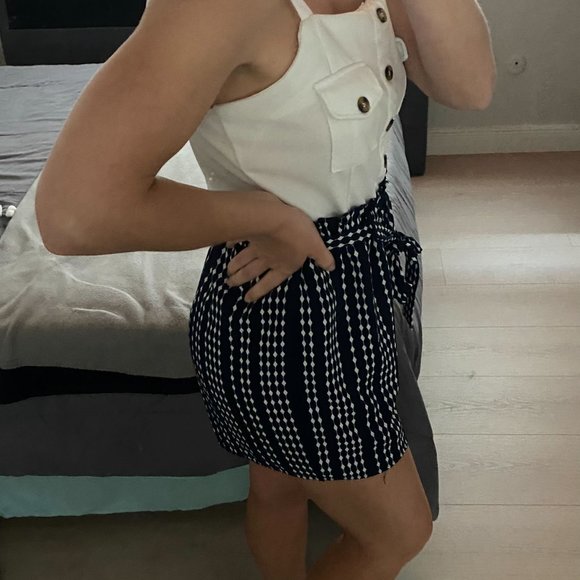 Romper (M), white, navy - Picture 2 of 3